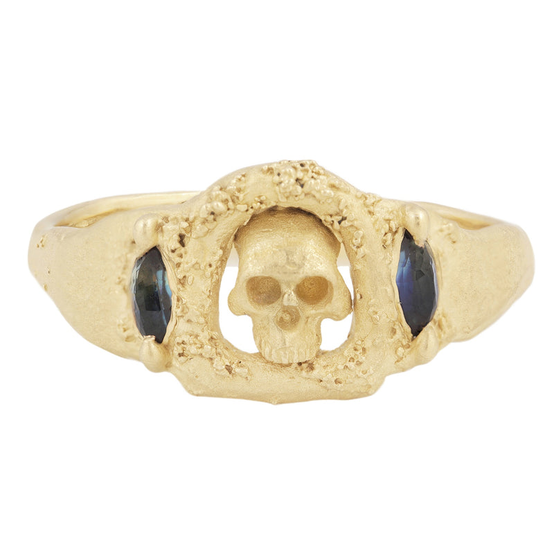 Skull Altar Ring Sapphire
